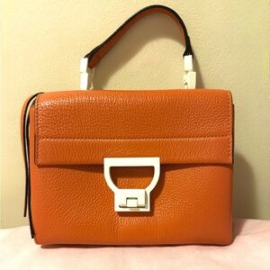 Orange Leather Women's Bag + Wallet set